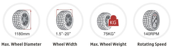Motorrad-Reifen-Auswuchtmaschine-hohe Genauigkeit ISO 140RPM